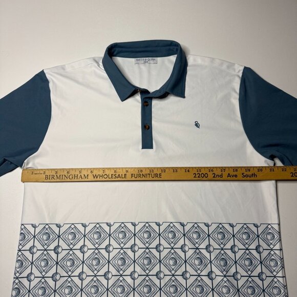 Smith And Quinn Golf Polo Men’s Size Large Performance All Over Print - Picture 5 of 8